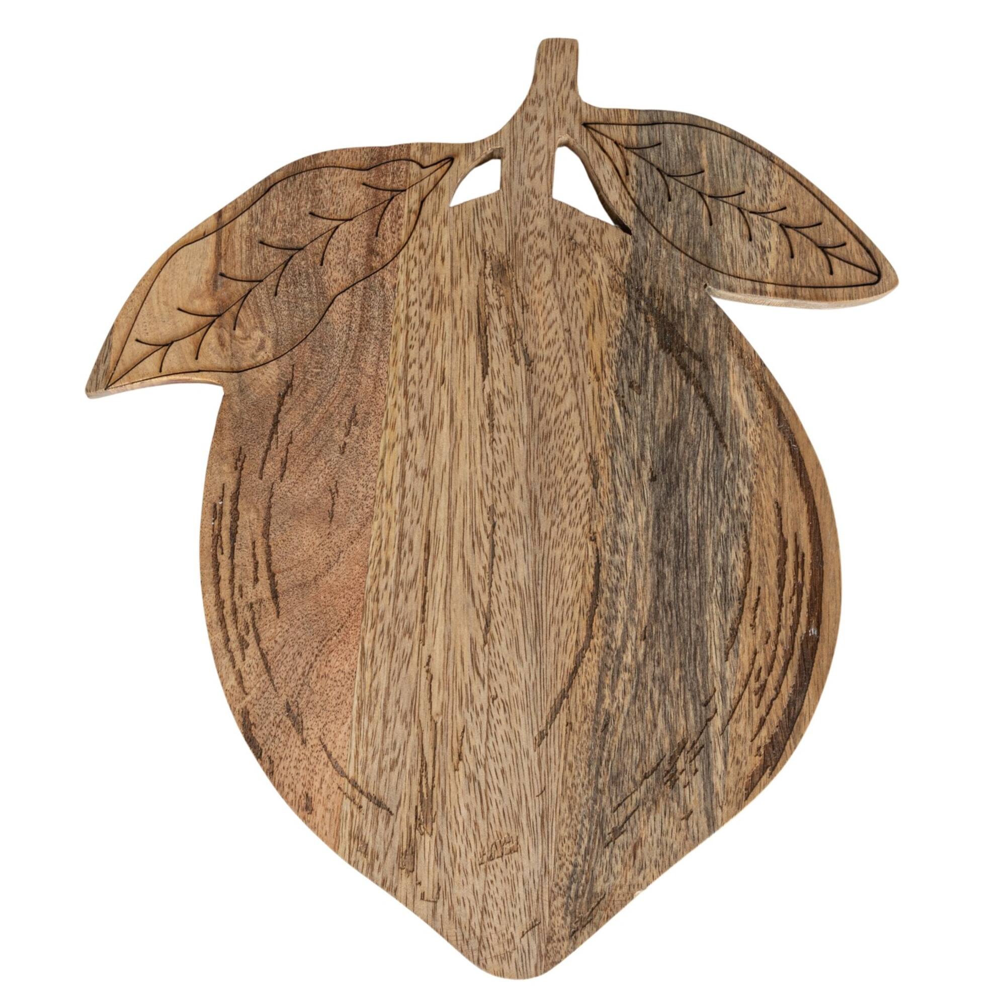 Hello Honey® 10.75" x 12.5" Citrus Charm Mango Wood Cheese Board